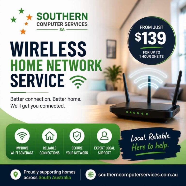 wireless home network setup service advertisement