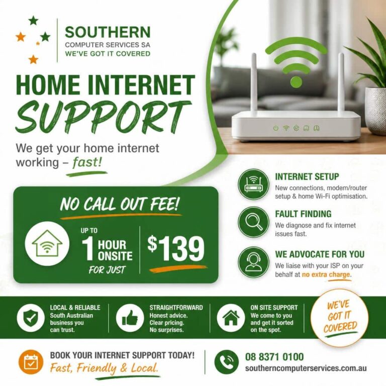 Internet support advertisement