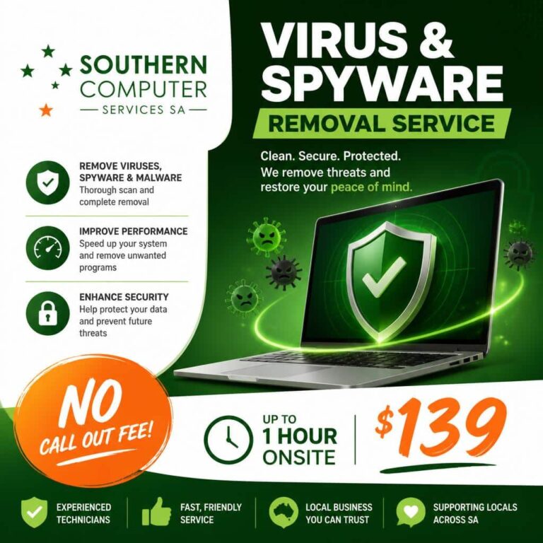 virus and spyware removal advertisement