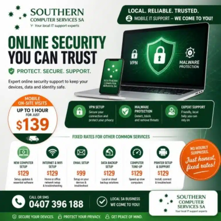 online security services advertisement
